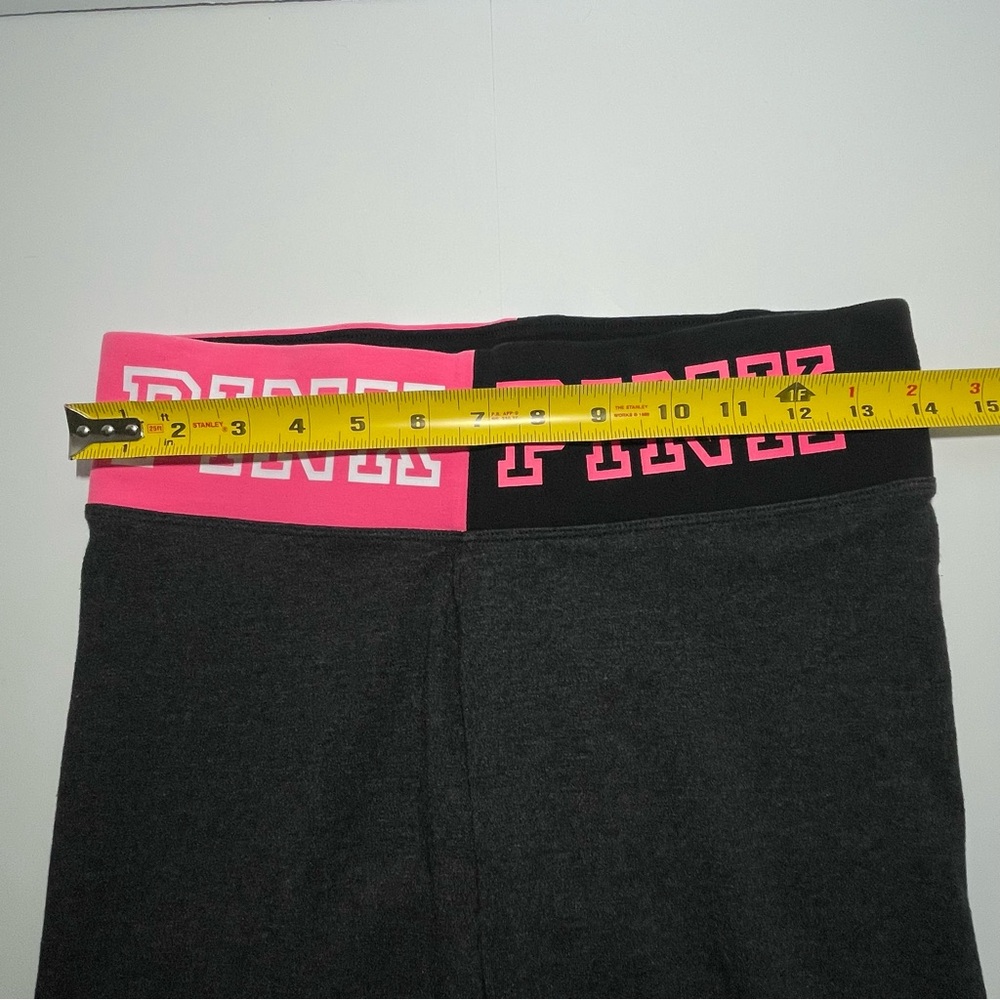 PINK Victoria's Secret Yoga Blk Heather w/ Black & Bright Pink Waist Size Small - Picture 6 of 7